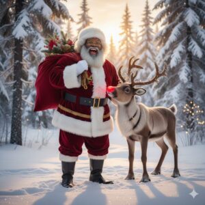 Santa and Rudolph -